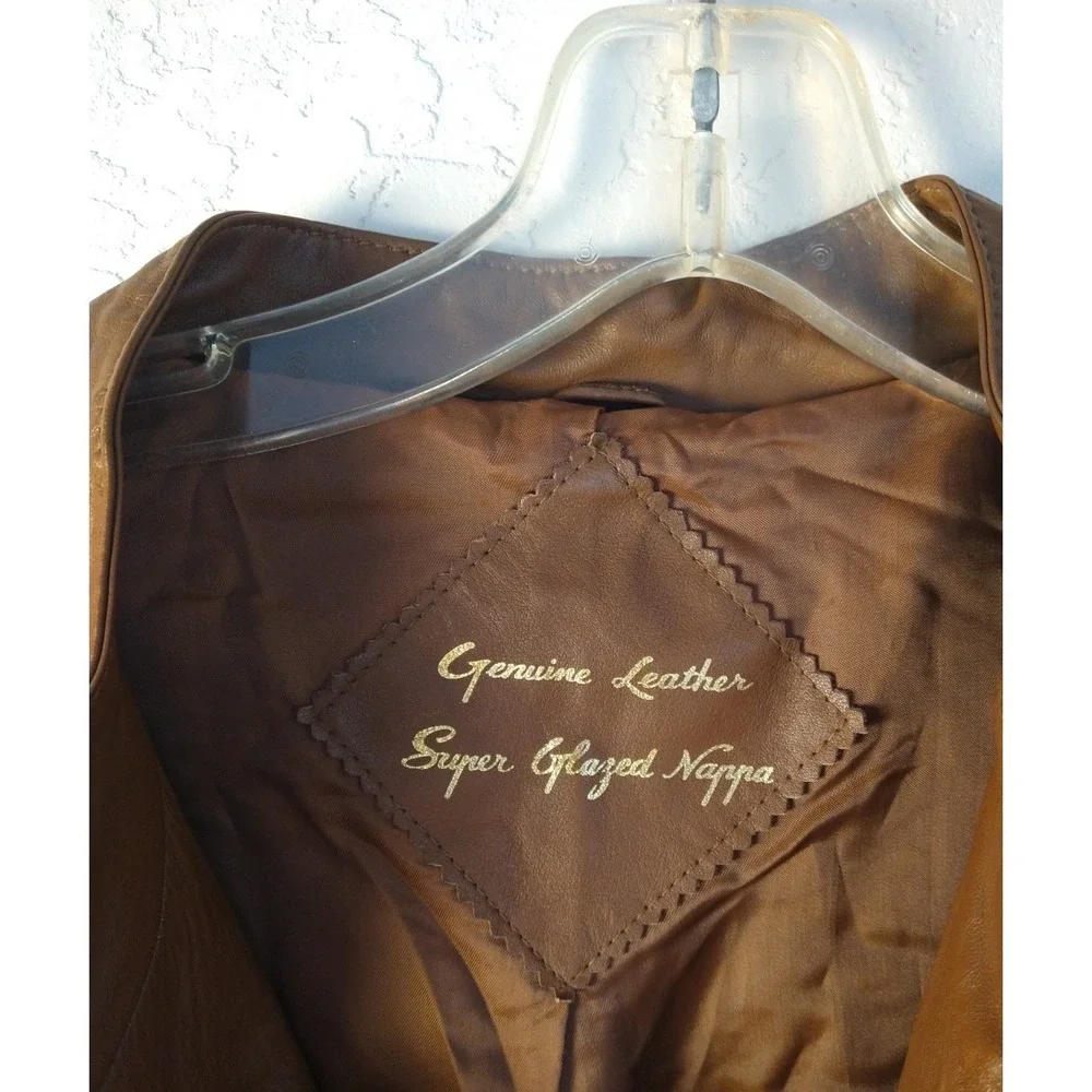 Vtg Wells Of Nottingham Men 46 Leather Bomber Jacket Coat 70s Super Glazed Nappa